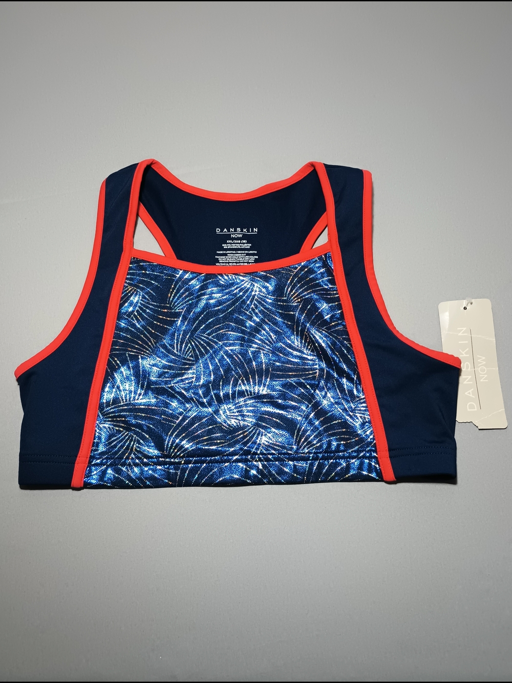 Danskin Now Girls' Foil Printed Bra Top